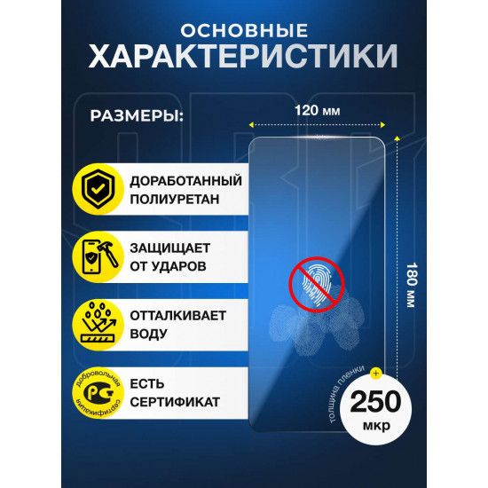 Защитная пленка SBG "Глянцевая UV ANTI-FINGER" для телефонов (20 шт)