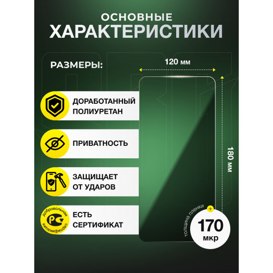 Защитная пленка SBG "Антишпион ГЛЯНЦЕВАЯ" для телефонов (20 шт)