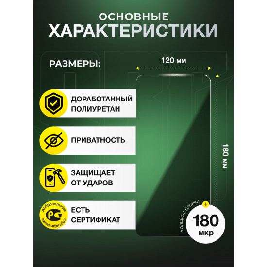 Защитная пленка SBG "Антишпион ТОП" для телефонов (20 шт)